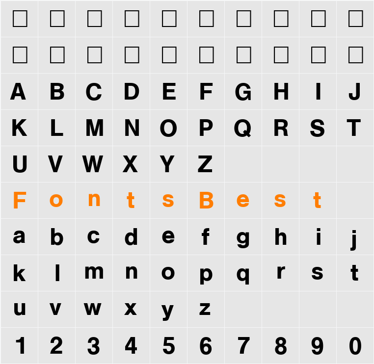 HegelMedium Character Map
