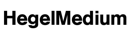 HegelMedium Font Image