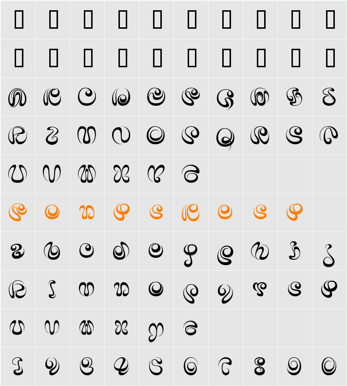 iAi Character Map