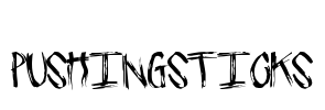 PushingSticks Font Image