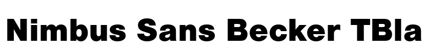 Nimbus Sans Becker TBla Font Image