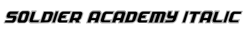 Soldier Academy Italic Font Image