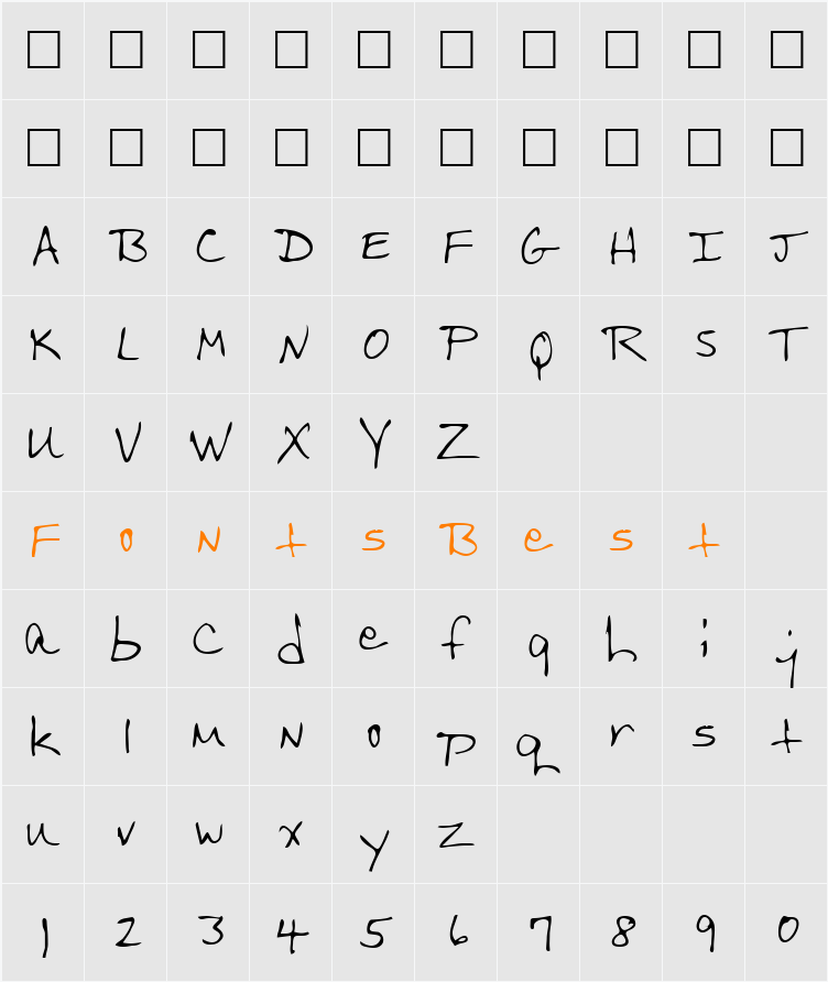Phillip Character Map