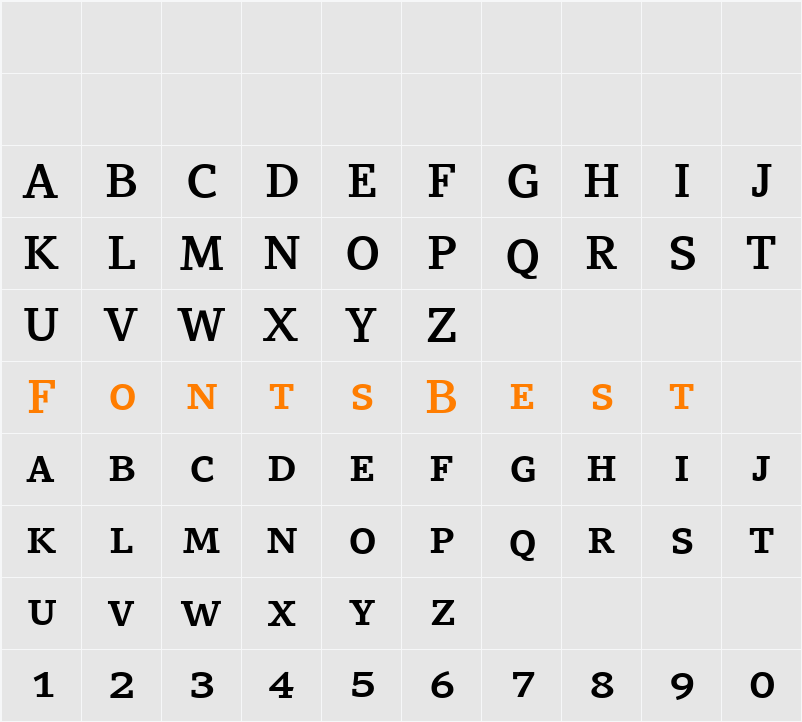 CompatilLetter LT Character Map