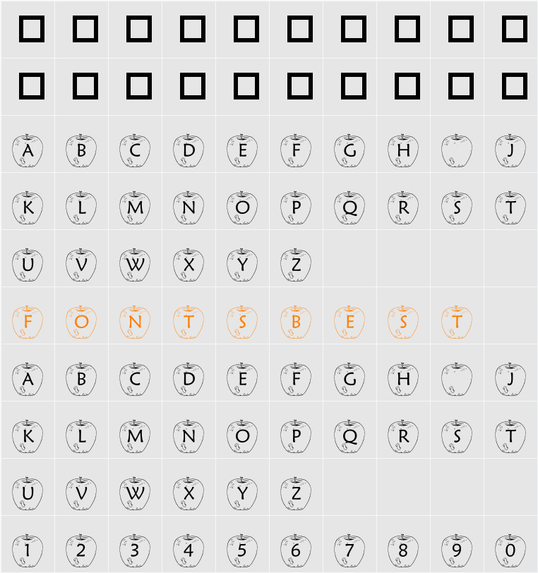 pf_WormyApple Character Map