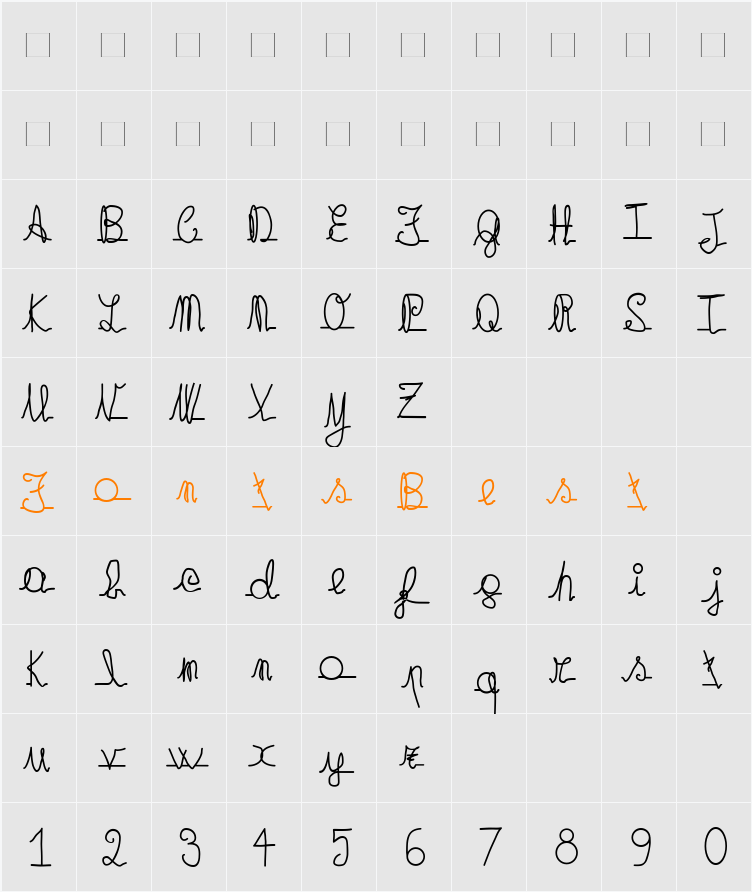 Quattrocchi Character Map