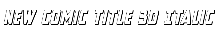 New Comic Title 3D Italic