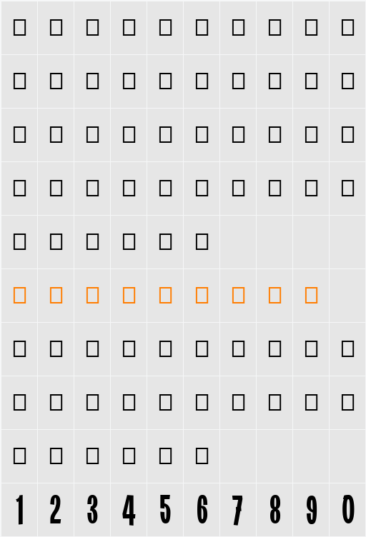 SVOBODA Character Map