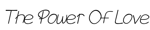 The Power Of Love Font Image