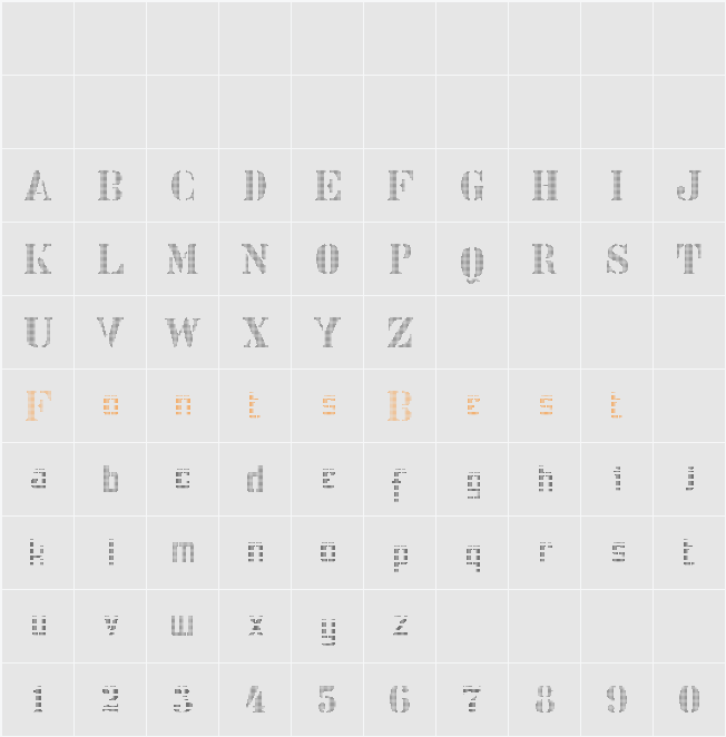 Stencix Character Map