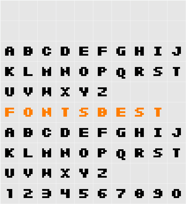 SF Intermosaic B Character Map
