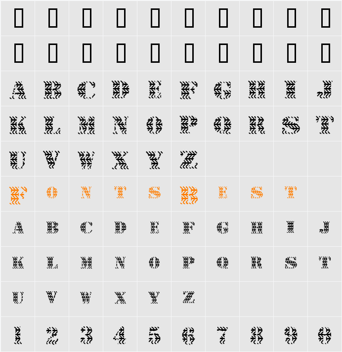 Slabber Character Map