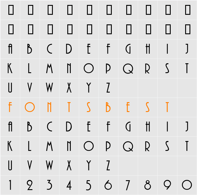 PlainDB Character Map