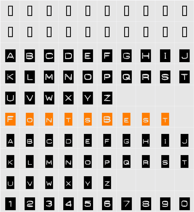 PunchLabelExtended Character Map
