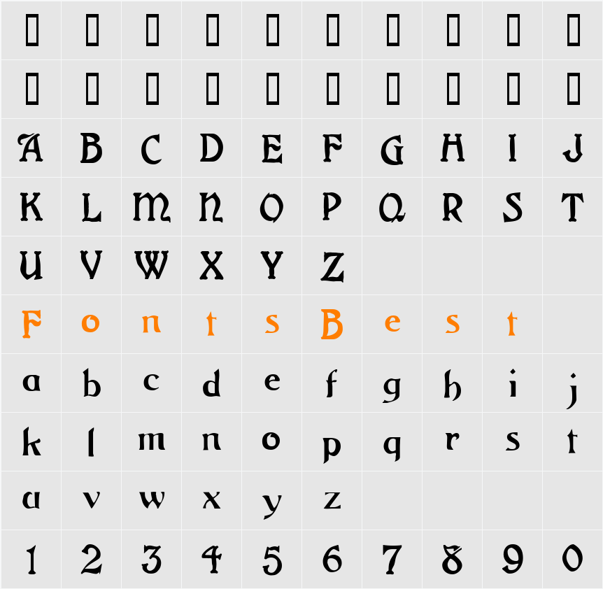 Grange Character Map
