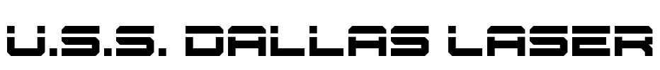 U.S.S. Dallas Laser Font Image