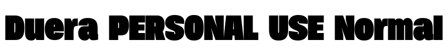 Duera PERSONAL USE Normal Font Image