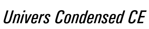 Univers Condensed CE Font Image