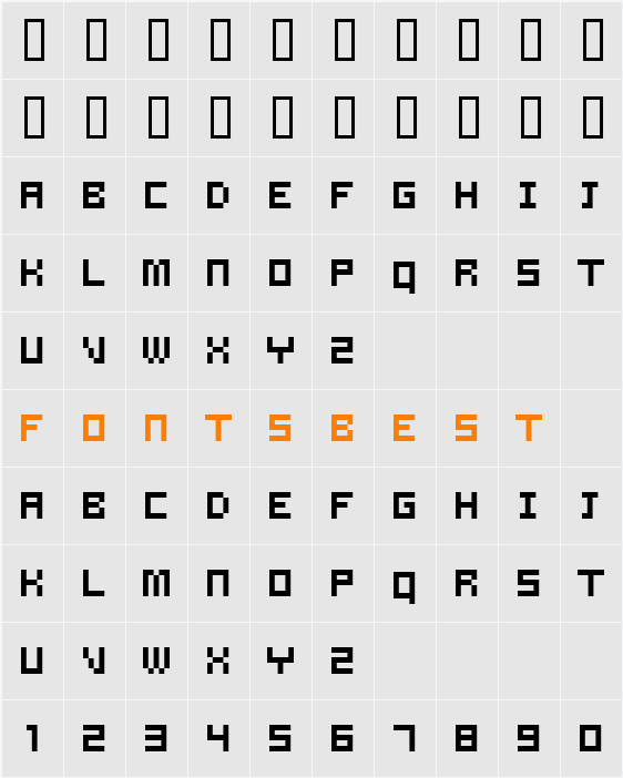 Samson Character Map