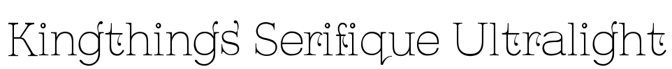 Kingthings Serifique Ultralight Font Image