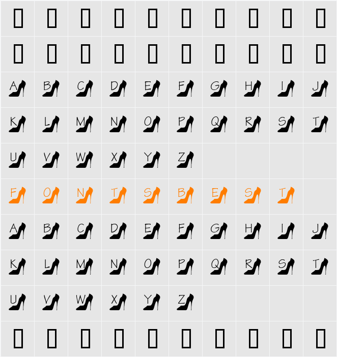 KR Kattitude Character Map