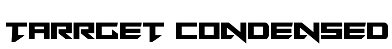 Tarrget Condensed Font Image