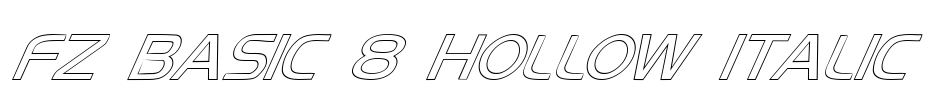 FZ BASIC 8 HOLLOW ITALIC Font Image