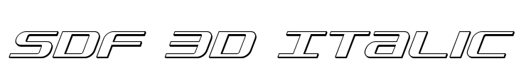 SDF 3D Italic Font Image