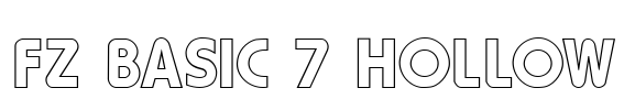 FZ BASIC 7 HOLLOW Font Image