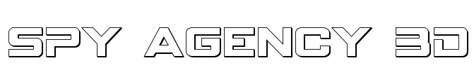 Spy Agency 3D Font Image