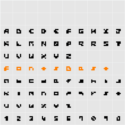 BlockTalk Character Map