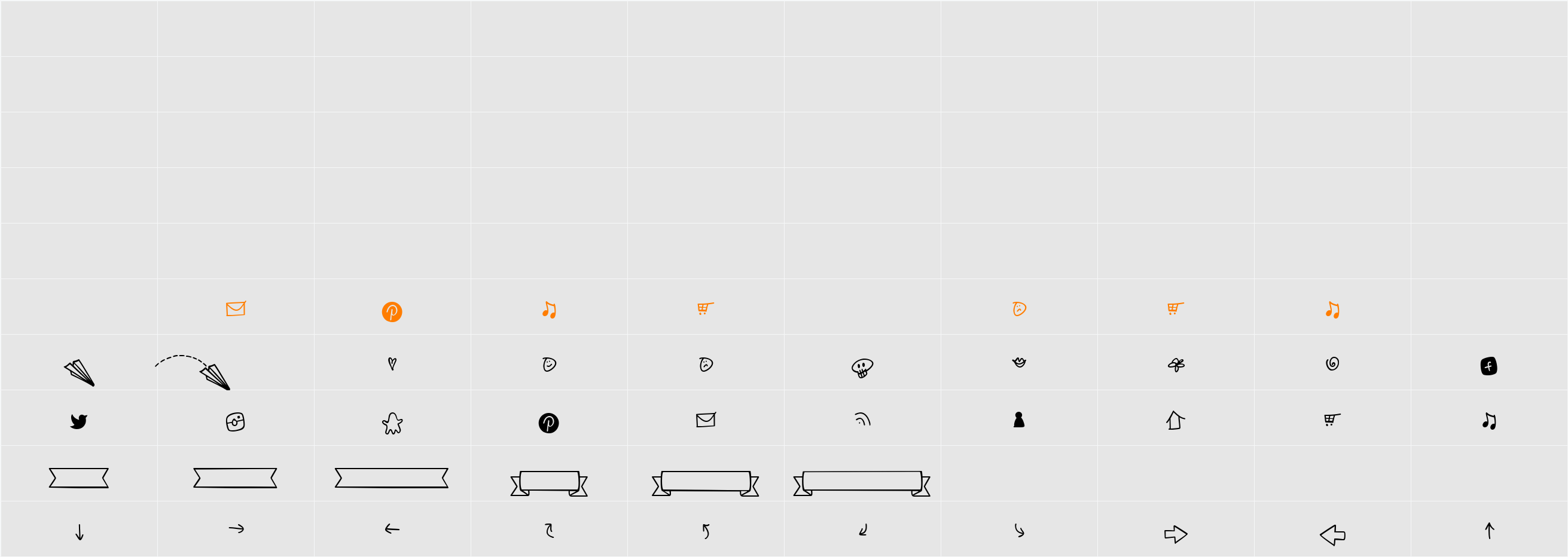 Notepaper Airplanes Extras Light Character Map