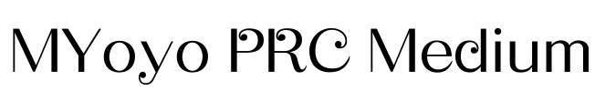 MYoyo PRC Medium Font Image