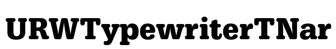 URWTypewriterTNar Font Image