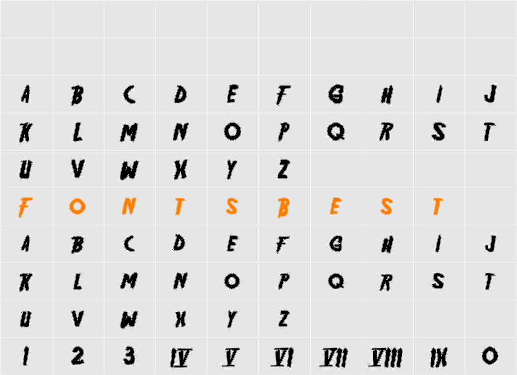 Friday13 Bonus NFI Character Map