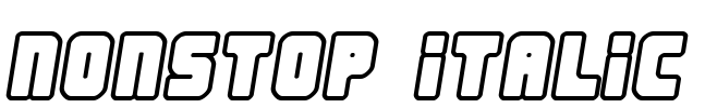 Nonstop italic Font Image