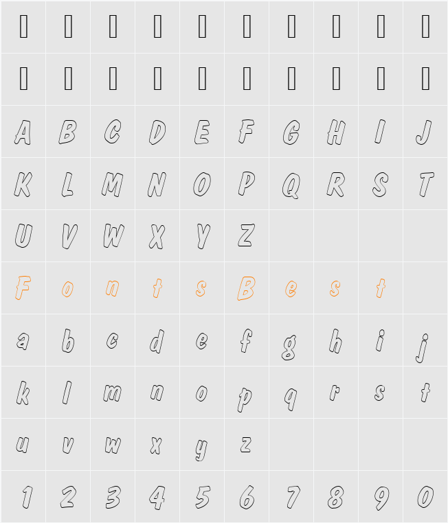 DomCasualDBolItaOu1 Character Map