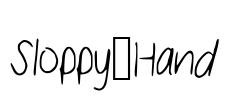 Sloppy_Hand Font Image