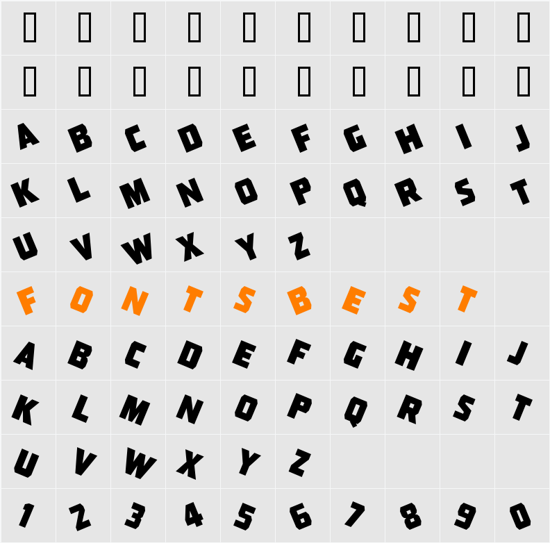 Pressboard Jumbled JL Character Map