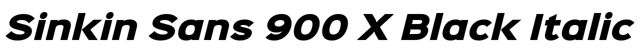 Sinkin Sans 900 X Black Italic