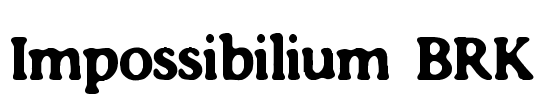 Impossibilium BRK Font Image