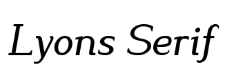 Lyons Serif Font Image