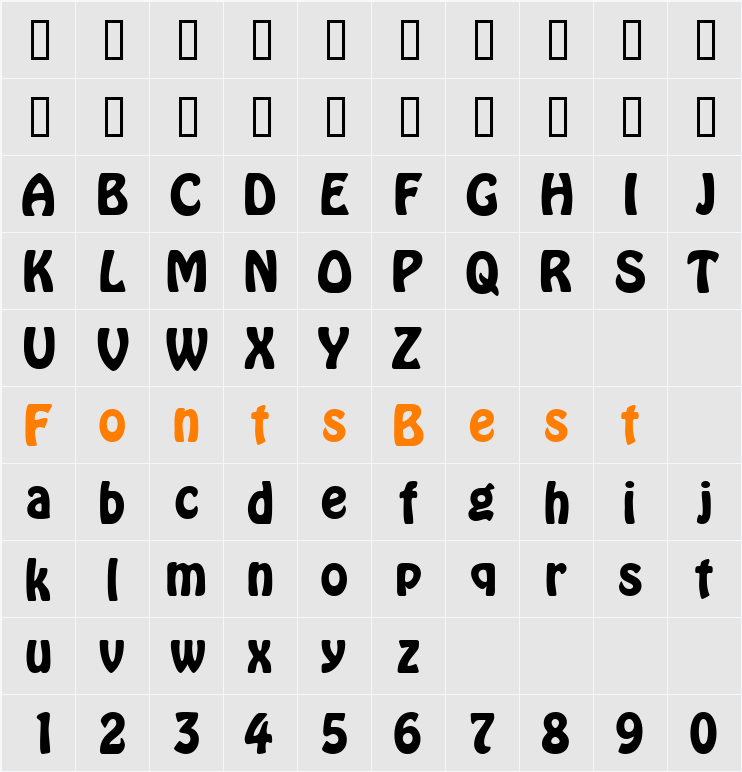BoffoSSi Character Map