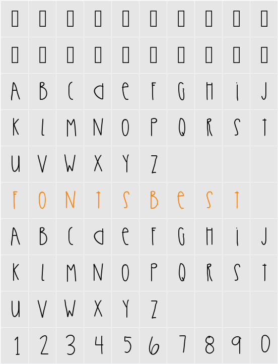 UltraBeams Character Map