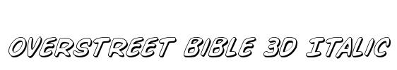 Overstreet Bible 3D Italic Font Image