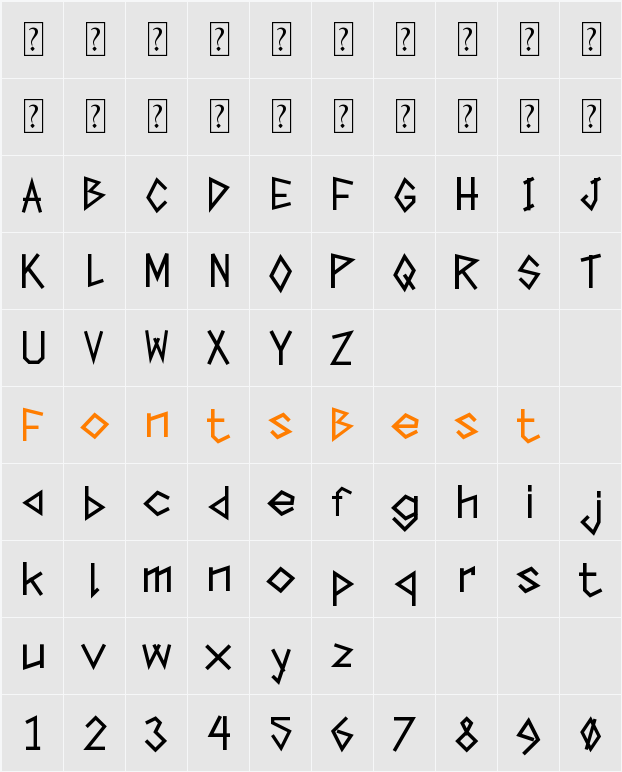 Tape The Font Character Map