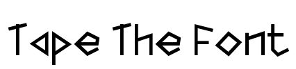 Tape The Font Font Image