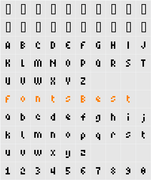 6px Character Map
