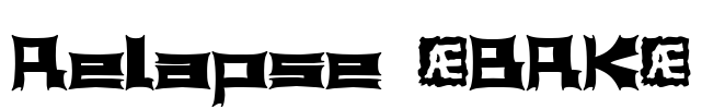 Relapse (BRK) Font Image