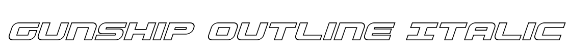 Gunship Outline Italic